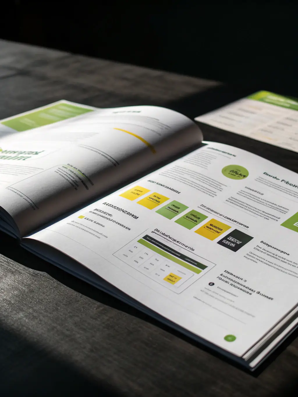 A brand style guide showcasing logo variations, color palettes, and typography examples for a modern tech company.
