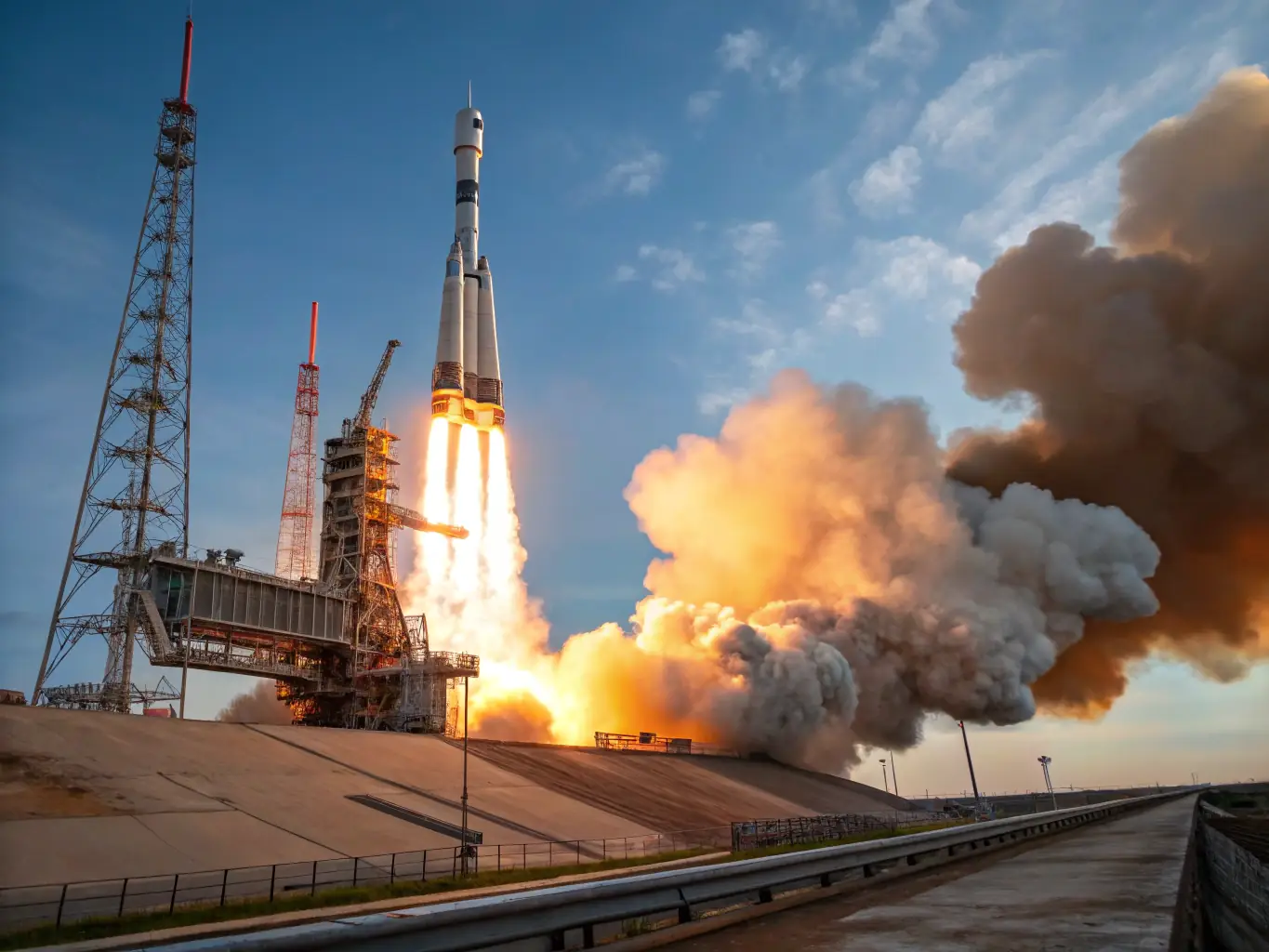 A dynamic image showing a rocket launching into space, representing the aggressive growth and strategic guidance provided in the Scale tier.